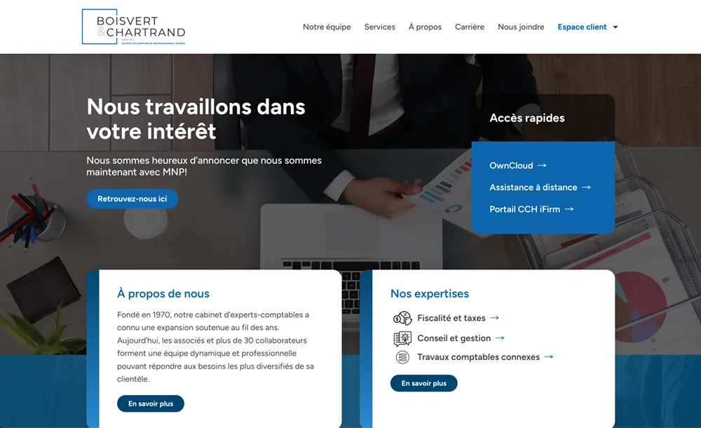 Boisvert et Chartrand Site Web